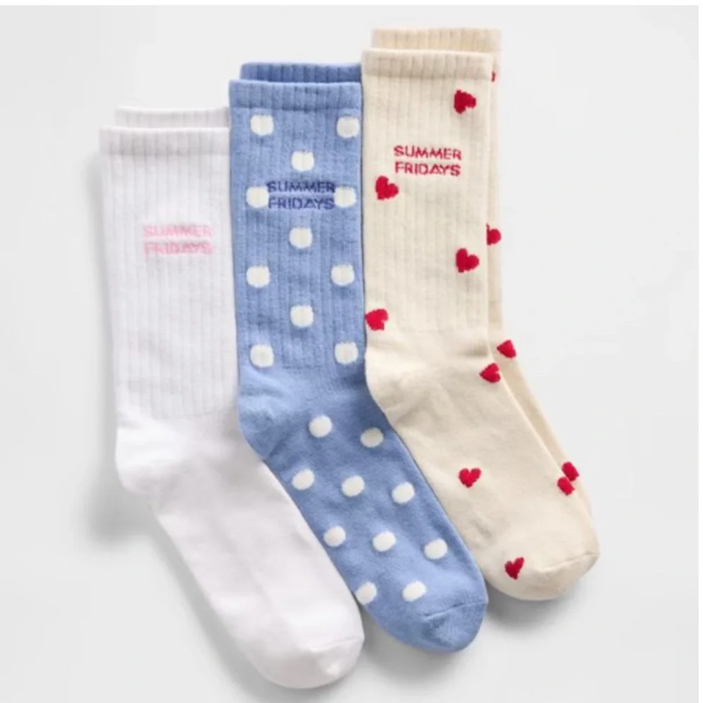 Gap x Summer Fridays Logo Crew Socks - Picture 1 of 1